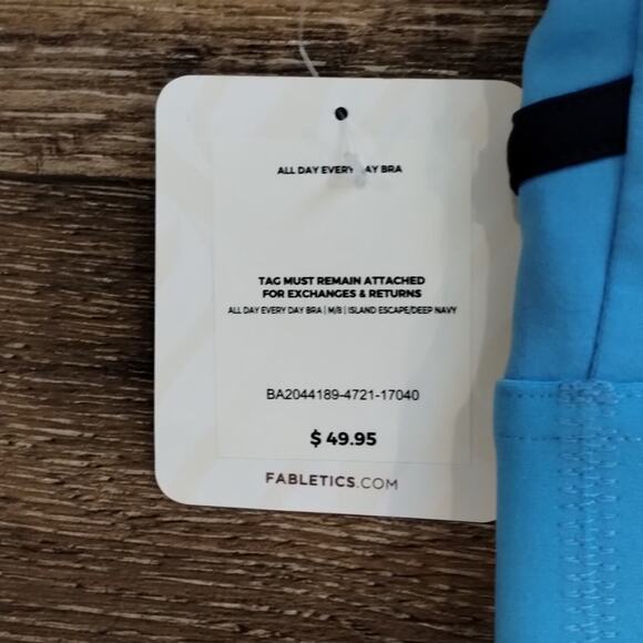 Fabletics Blue Black Sports Bra Top Carolina Panthers Pro Cheer Audition Outfit - Picture 4 of 6